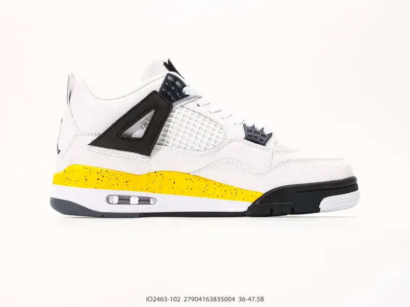 Air Jordan 4 Retro "Tour Yellow" AJ4 乔4白黄 耐克迈克尔·乔丹AJ4代中帮复古休闲运动文化篮球鞋 #TPU网格鞋带扣 正确内里网布 菱角分明不变形无多余毛边 柔 IO2463-102 #27904163835004